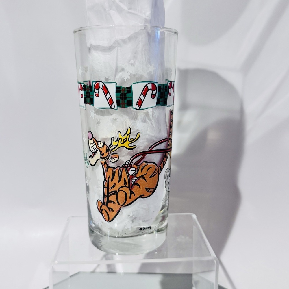 (2)‎ Winnie the Pooh & Reindeer Tigger 100 Acre Holiday 16oz Tumbler Glasses - Picture 7 of 10